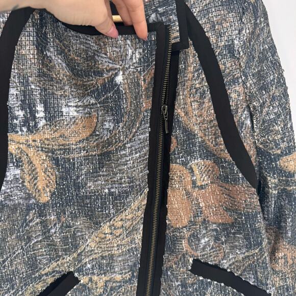 Anthropologie San & Soni Sequin Biker Jacket Vintage Sz 6 Avant Garde Steampunk - Picture 8 of 9